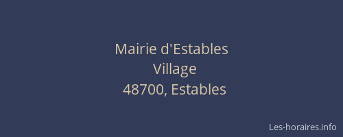 Mairie d'Estables