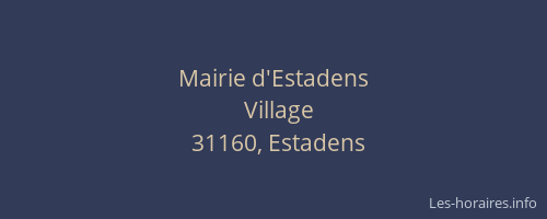 Mairie d'Estadens