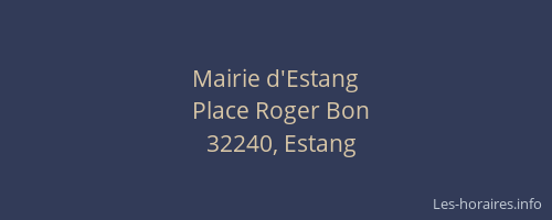 Mairie d'Estang