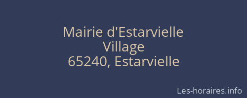 Mairie d'Estarvielle