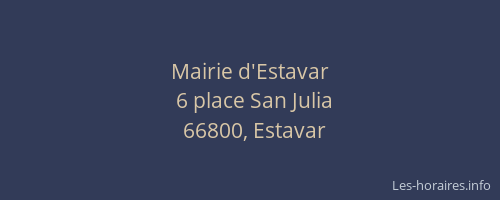 Mairie d'Estavar