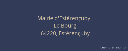 Mairie d'Est&eacute;ren&ccedil;uby