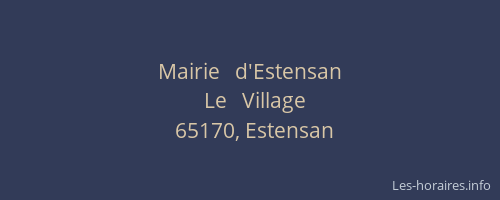 Mairie   d'Estensan