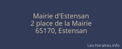 Mairie d'Estensan