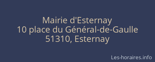 Mairie d'Esternay