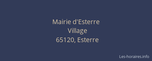 Mairie d'Esterre