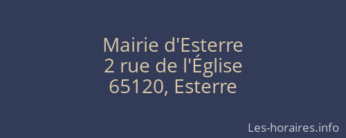 Mairie d'Esterre