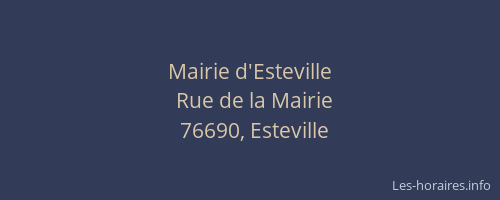 Mairie d'Esteville