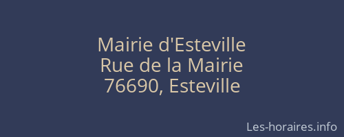Mairie d'Esteville