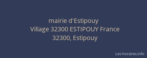 mairie d'Estipouy