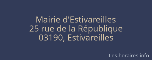 Mairie d'Estivareilles