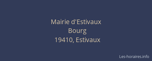 Mairie d'Estivaux