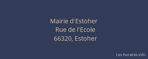 Mairie d'Estoher