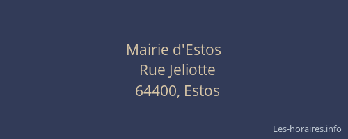 Mairie d'Estos