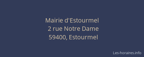 Mairie d'Estourmel
