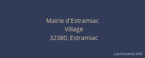 Mairie d'Estramiac
