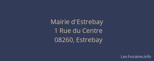 Mairie d'Estrebay