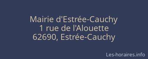 Mairie d'Estrée-Cauchy