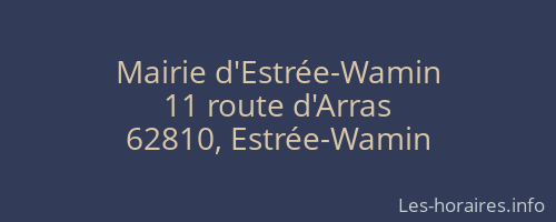 Mairie d'Estrée-Wamin