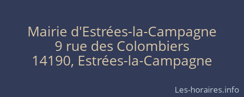 Mairie d'Estrées-la-Campagne