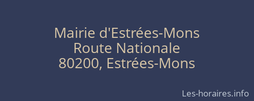 Mairie d'Estrées-Mons