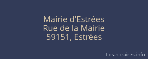 Mairie d'Estrées
