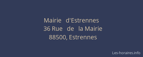Mairie   d'Estrennes
