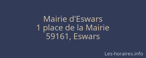Mairie d'Eswars
