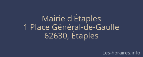 Mairie d'Étaples