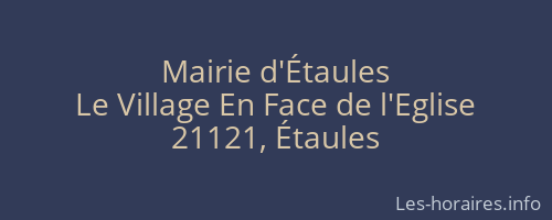 Mairie d'Étaules