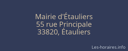Mairie d'Étauliers
