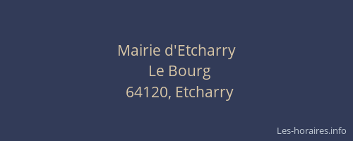Mairie d'Etcharry