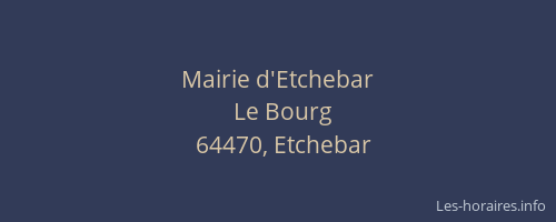 Mairie d'Etchebar