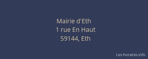 Mairie d'Eth