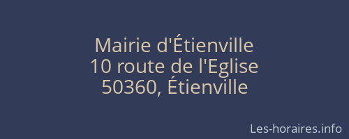 Mairie d'Étienville