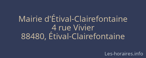 Mairie d'Étival-Clairefontaine
