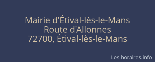 Mairie d'Étival-lès-le-Mans
