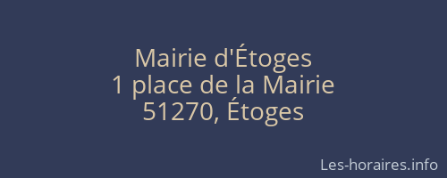 Mairie d'Étoges