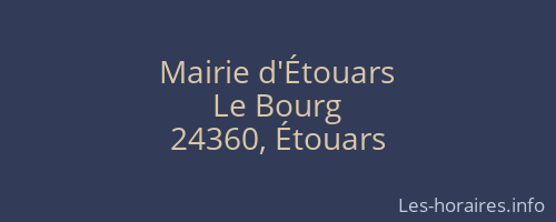 Mairie d'Étouars