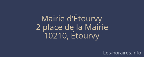 Mairie d'Étourvy