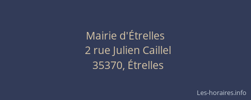Mairie d'Étrelles