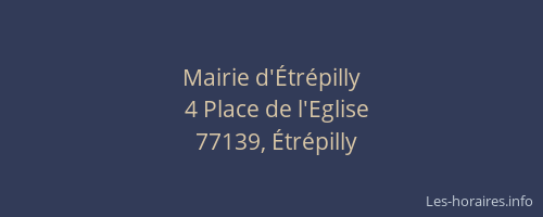 Mairie d'Étrépilly
