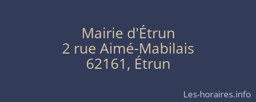 Mairie d'Étrun