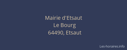 Mairie d'Etsaut