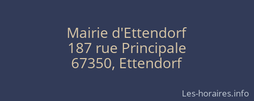 Mairie d'Ettendorf