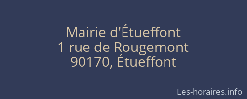 Mairie d'Étueffont