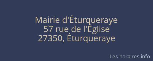 Mairie d'Éturqueraye