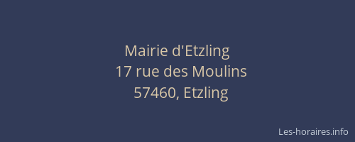 Mairie d'Etzling
