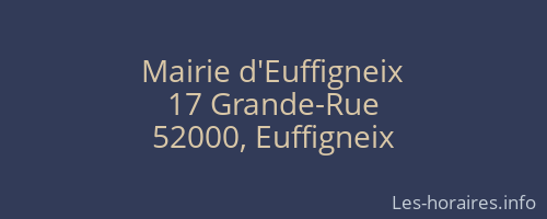 Mairie d'Euffigneix