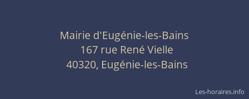 Mairie d'Eug&eacute;nie-les-Bains
